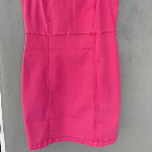 ASOS DESIGN denim mini dress with sweetheart neckline in pink *NEVER WORN* - Picture 6 of 11